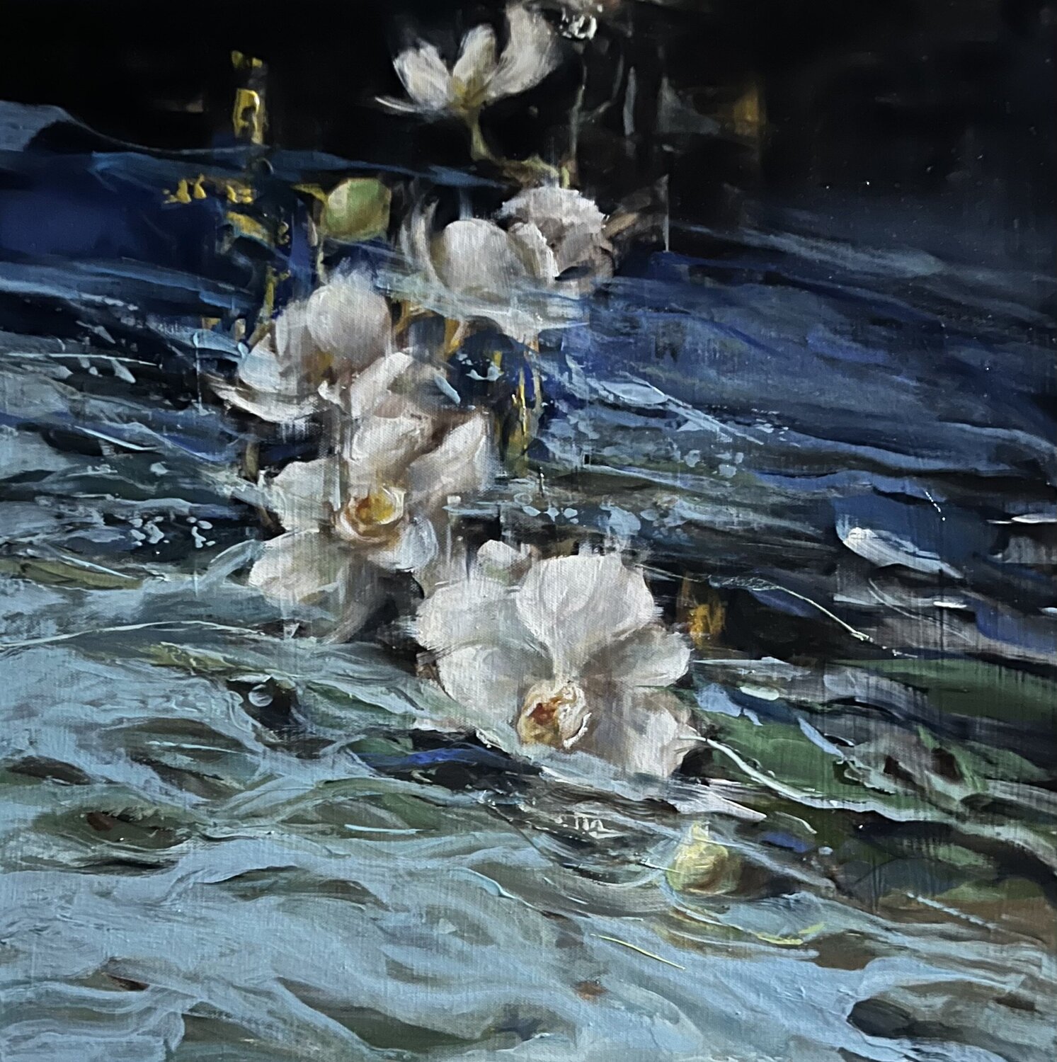 ORCHIDES DE MEDITERANEE Elena Agraphiotis Original painting for sale
