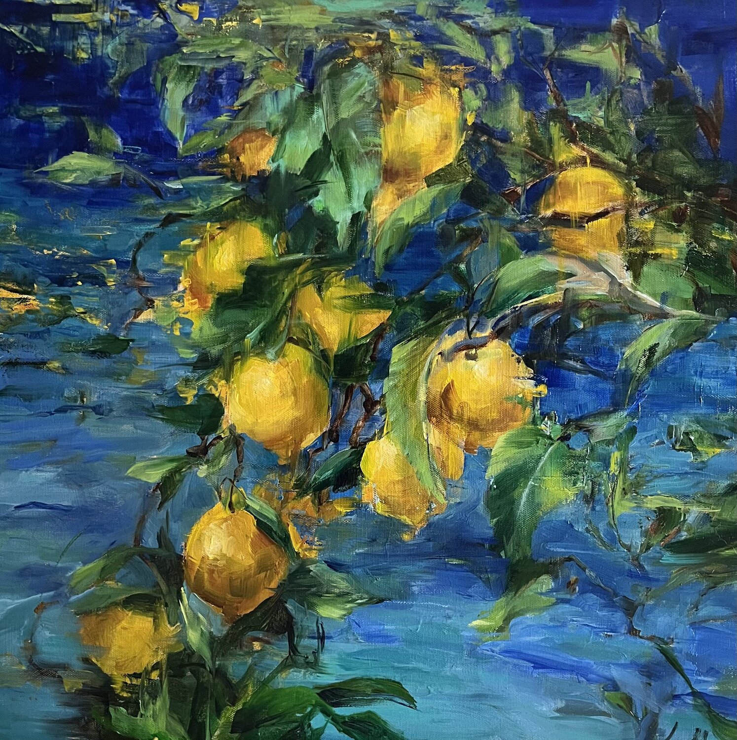 CITRONS DE LA MEDITERANNEE Elena Agraphiotis Original painting for sale