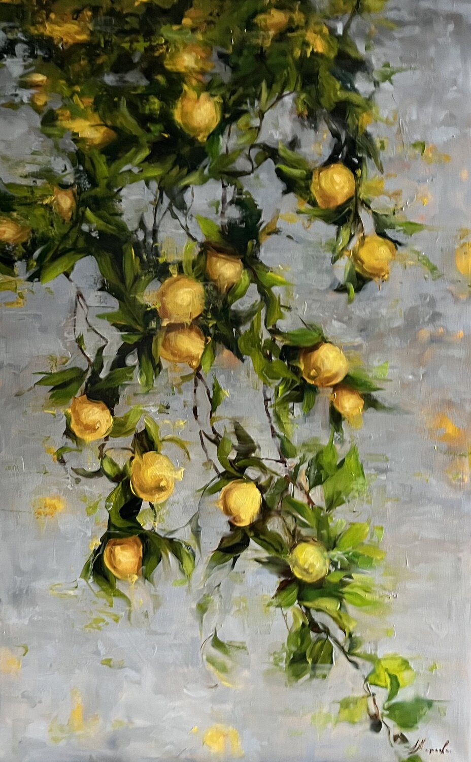 HAPPINESS-LEMONS Elena Agraphiotis Original painting for sale