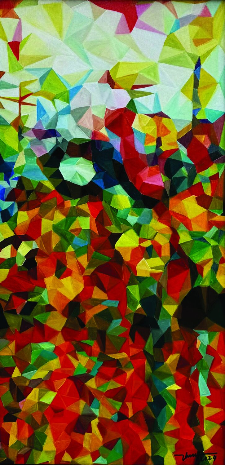 Crystal flower 1 Thuy Nguyen Original painting for sale