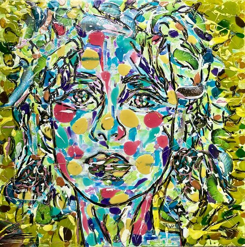 Médusa médusée by Karine Langevin Kjl, Painting for Sale on Select