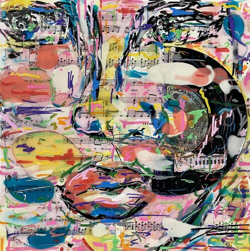 Pop Art & Music by Karine Langevin Kjl, Painting for Sale on Select