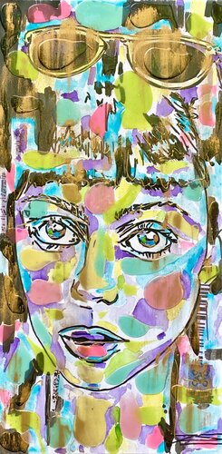 Portrait "Boost Sun" by Karine Langevin Kjl, Painting for Sale on Select