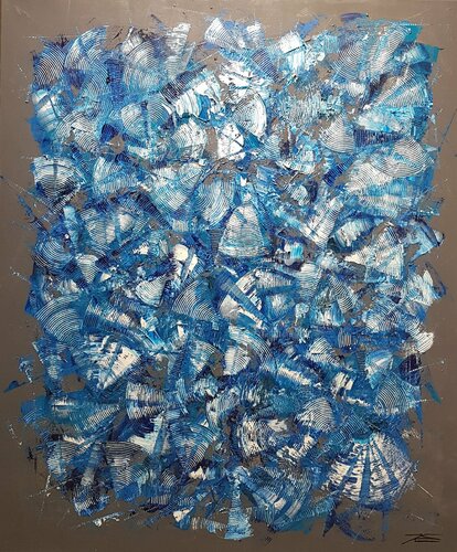 Où est le Bleu ? by Karine Langevin Kjl, Painting for Sale on Select