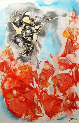 Combativité invisible dans le temps by Karine Langevin Kjl, Painting for Sale on Select