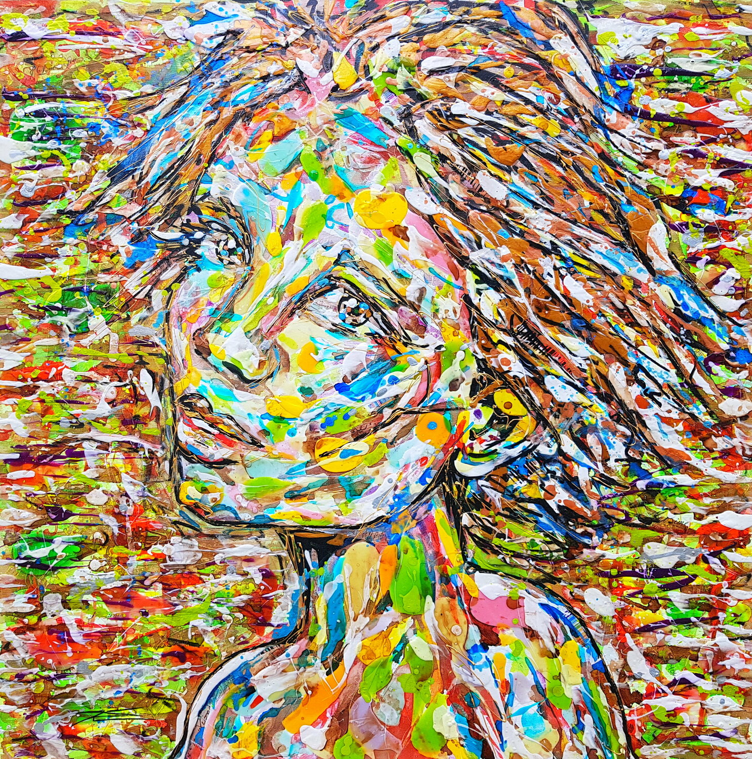 Parlez-moi d'Amour Karine Langevin Kjl Original painting for sale