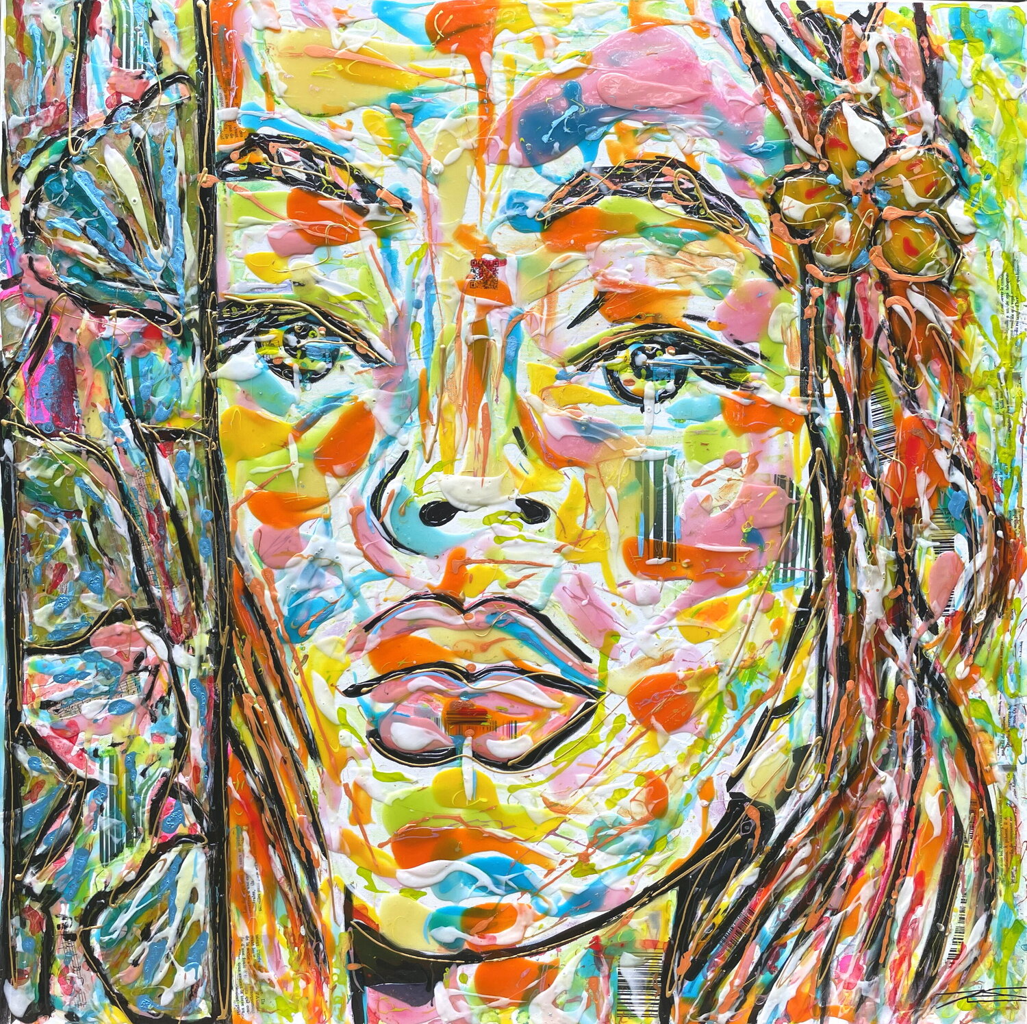 Montre-moi qui tu es Karine Langevin Kjl Original painting for sale