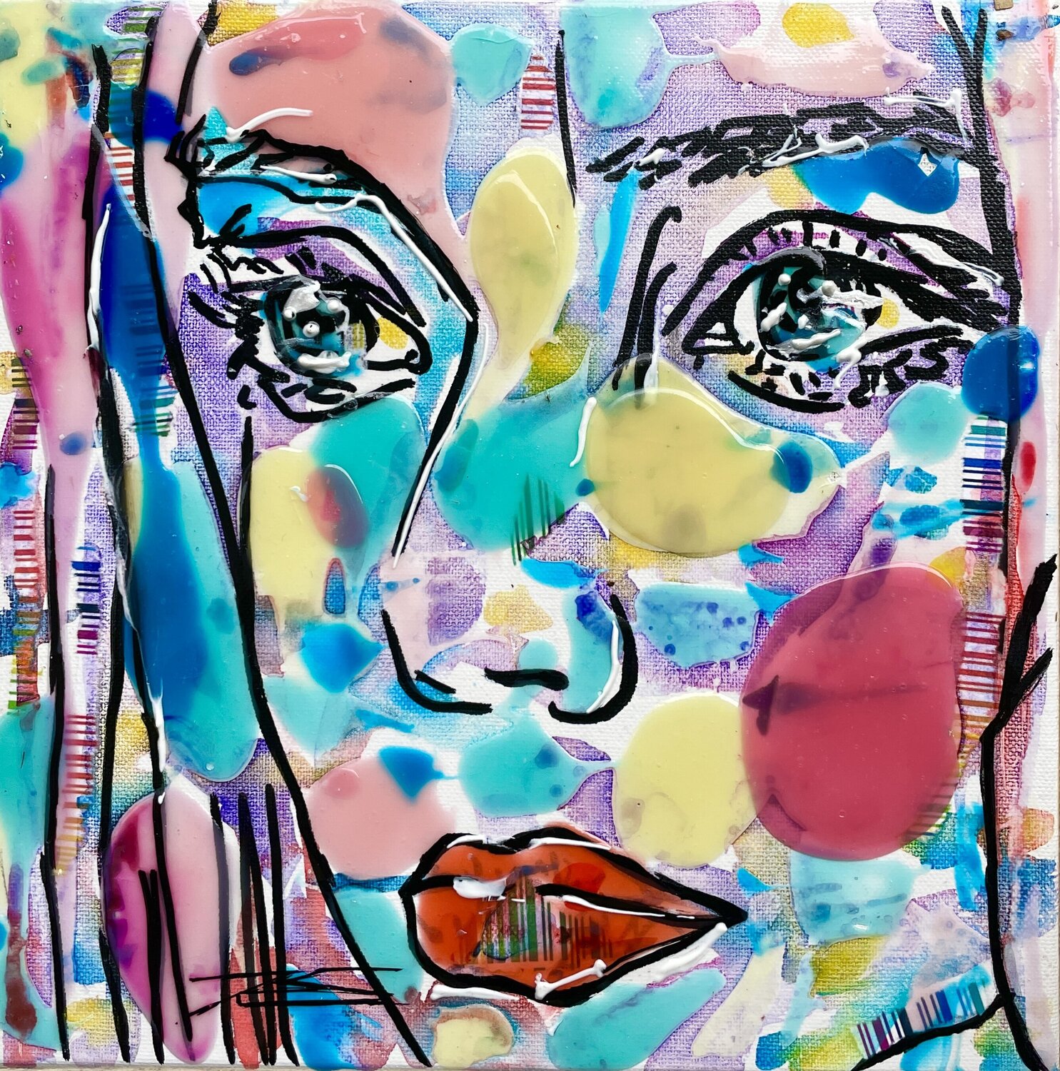 Douce Karine Langevin Kjl Original painting for sale