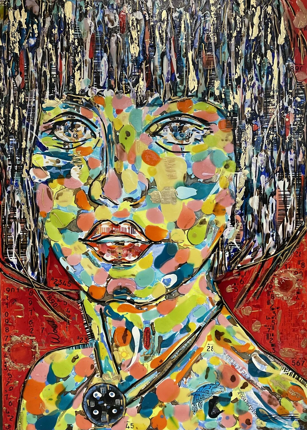 Venue d’Ailleurs (Le Paradoxe de Fermi) Karine Langevin Kjl Original painting for sale