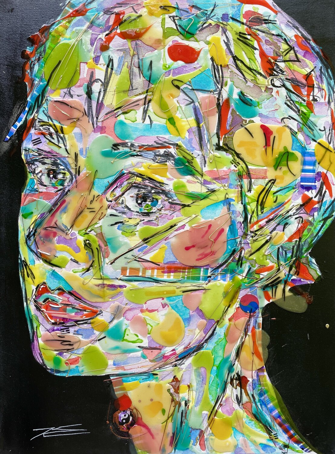 Aegukga Karine Langevin Kjl Original painting for sale