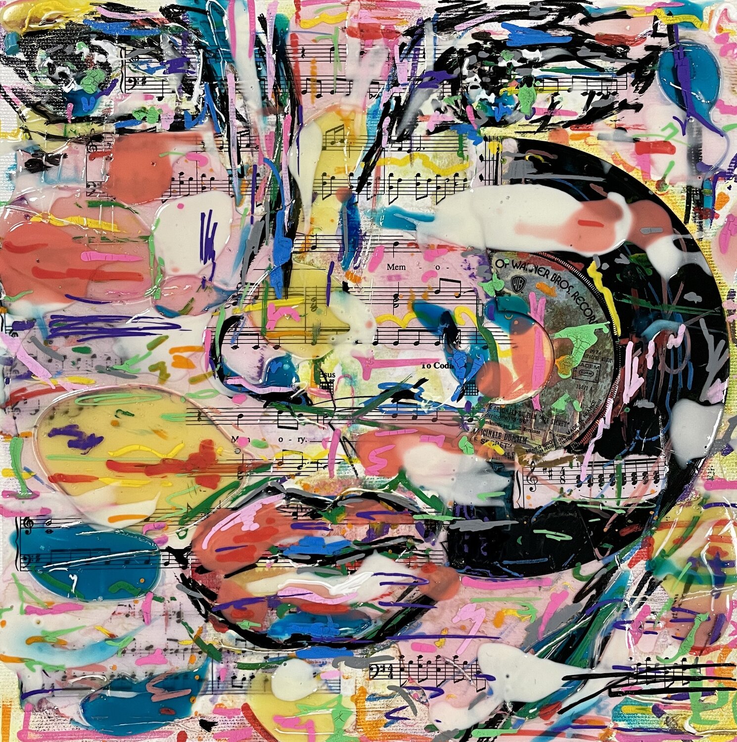 Pop Art & Music Karine Langevin Kjl Original painting for sale