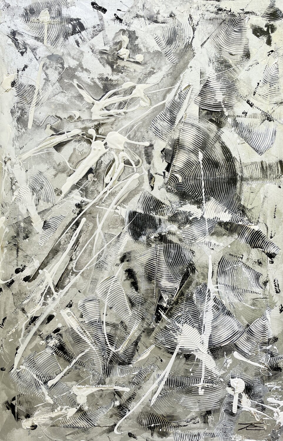 Neige hivernale (2009) Karine Langevin Kjl Original painting for sale