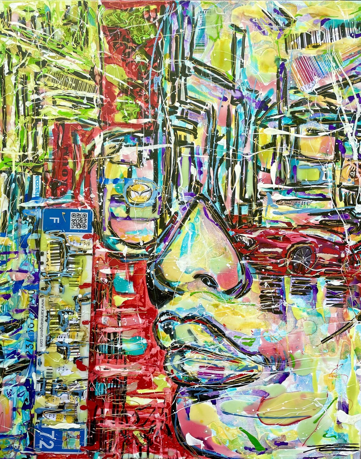 Mazda MX5 Karine Langevin Kjl Original painting for sale