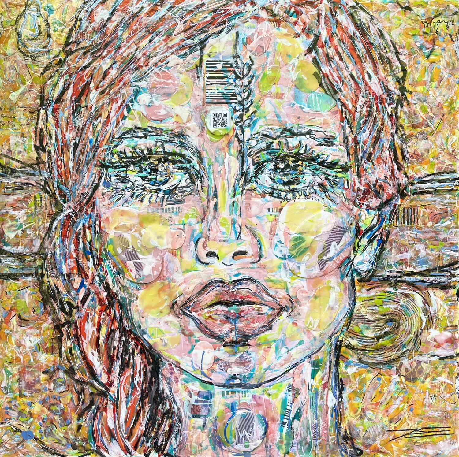 Une Identité Karine Langevin Kjl Original painting for sale