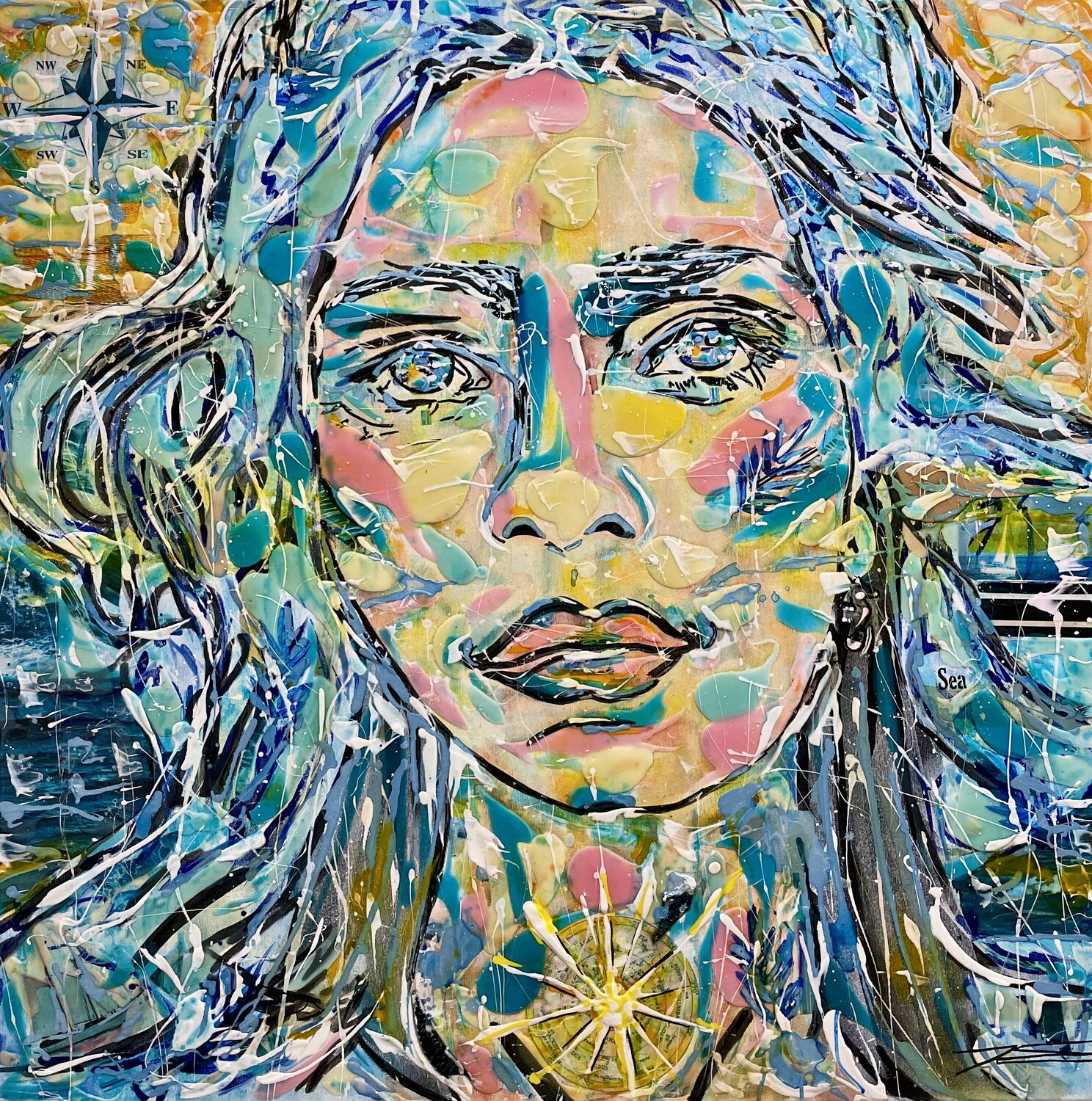 Sailor Karine Langevin Kjl Original painting for sale