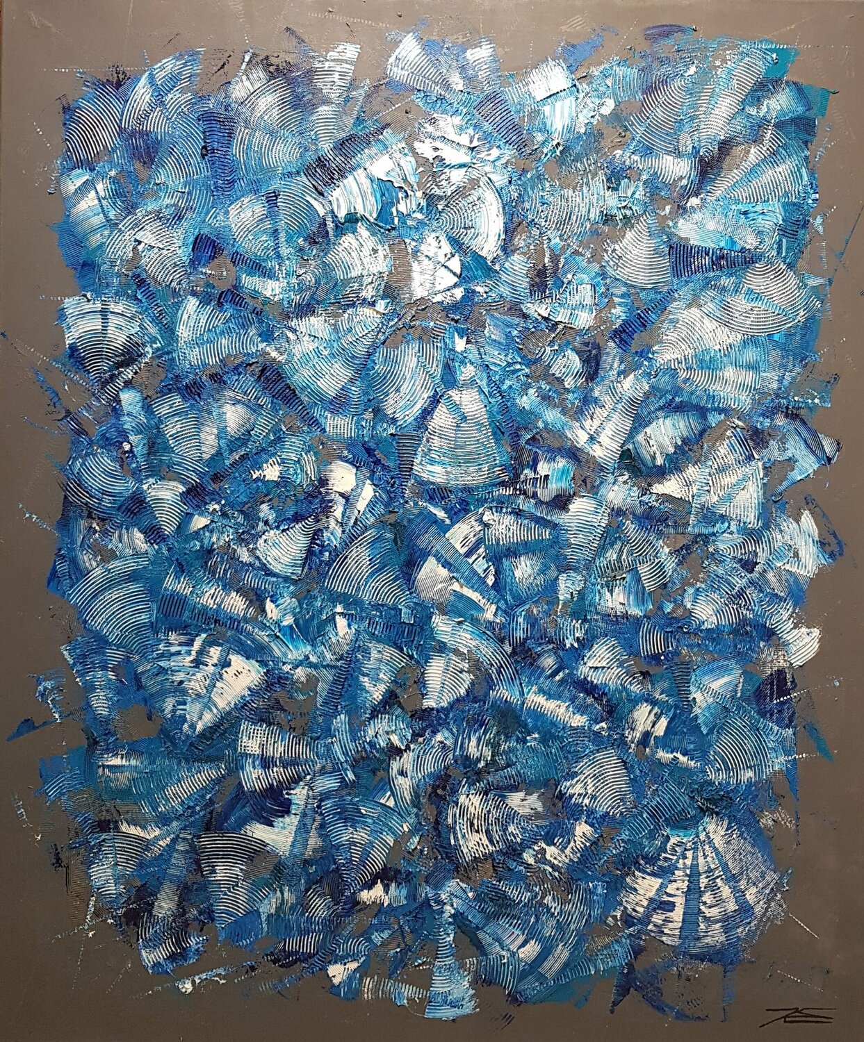 Où est le Bleu ? Karine Langevin Kjl Original painting for sale