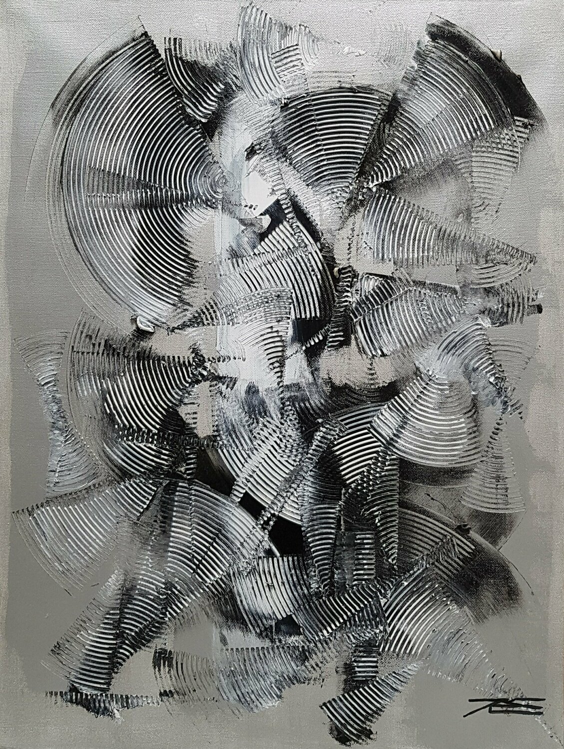 Silver Karine Langevin Kjl Original painting for sale