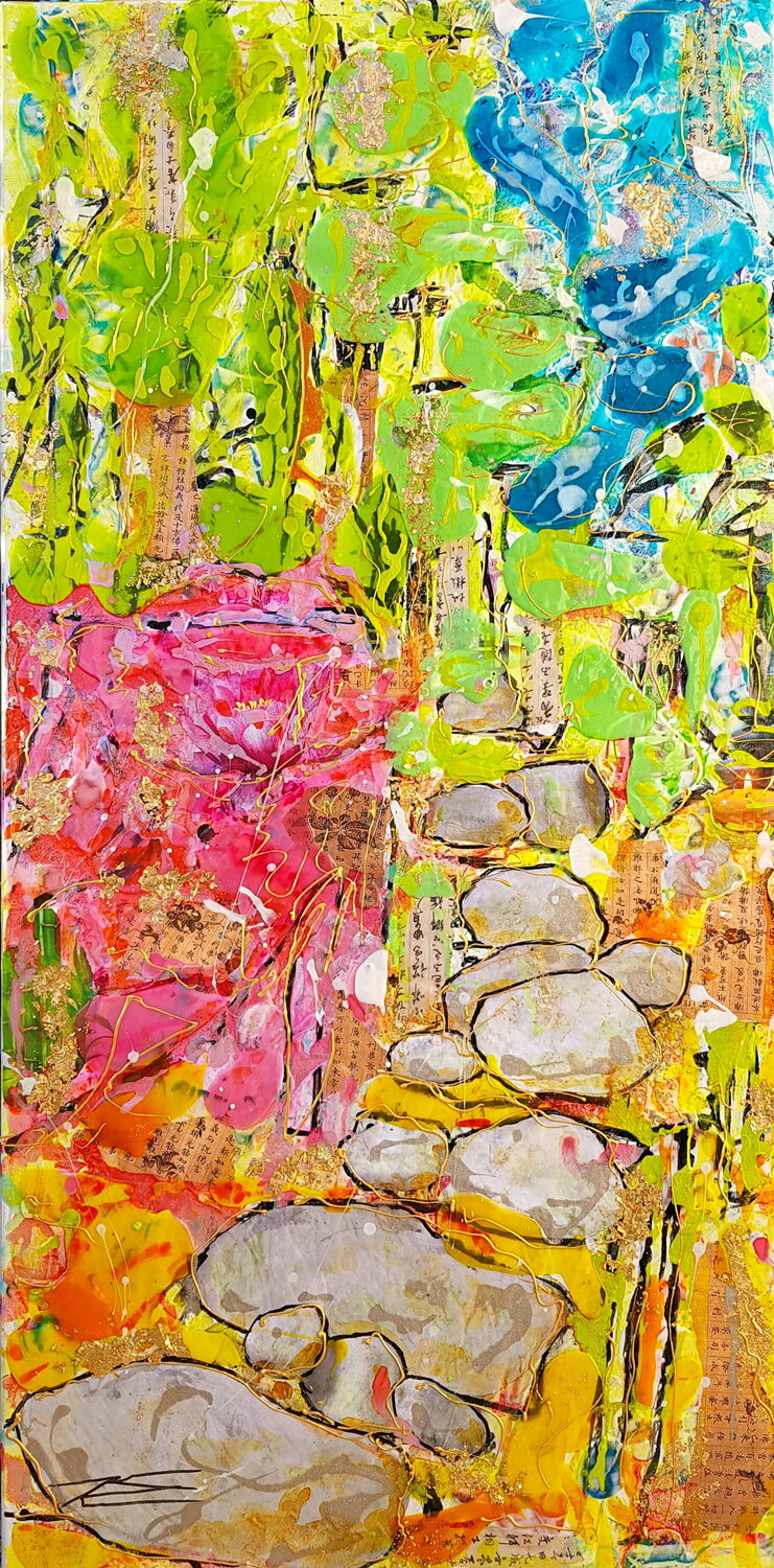 L'Ecriture des Couleurs Karine Langevin Kjl Original painting for sale