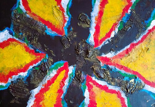 Kaleidoscope Burst by Igor Kotnik, Painting for Sale on Select