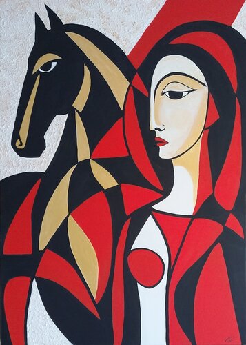 "Music of the Night"-"Painted while listening to the music of A. L. Webber: The Phantom of the Opera." by Igor Kotnik, Painting for Sale on Select