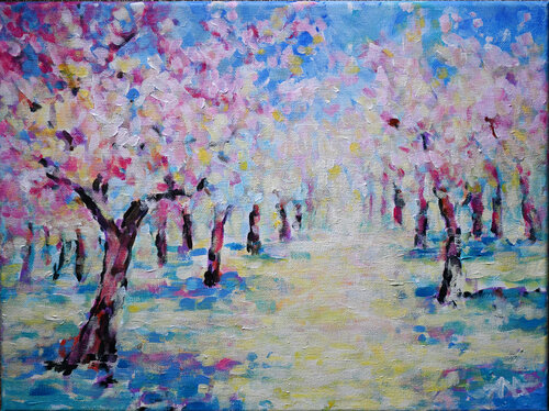 Spring Dream in the Orchard by Ana Smarż, Painting for Sale on Select