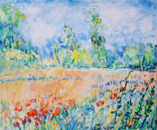 Summer Morning by the Wieprz River by Ana Smarż, Painting for Sale on Select