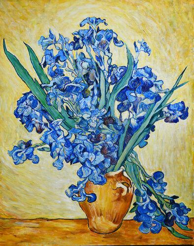 Dialogue with Vincent - Blue Dance by Ana Smarż, Painting for Sale on Select
