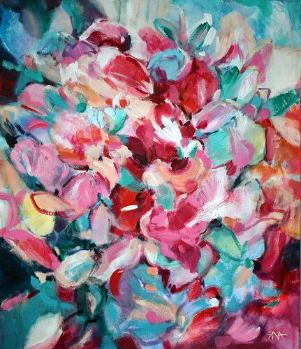Dance in Roses by Ana Smarż, Painting for Sale on Select