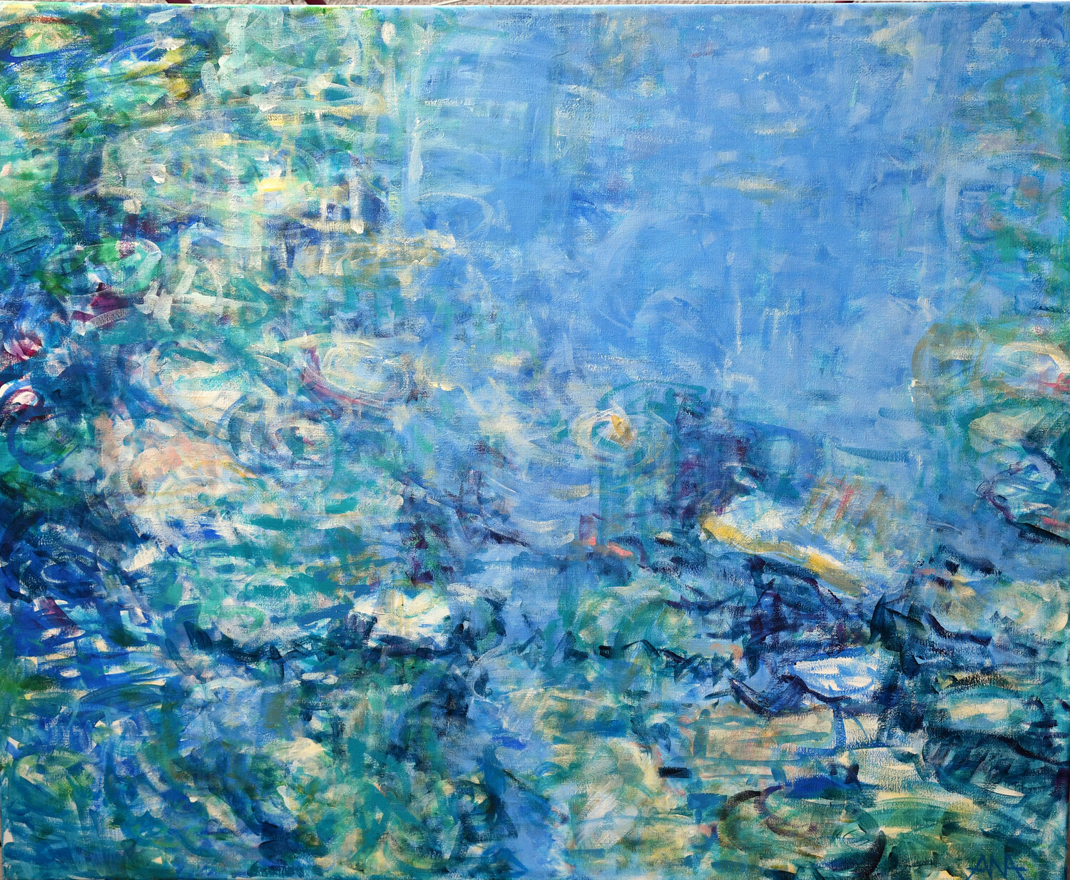 Reflections in the water Ana Smarż Original painting for sale