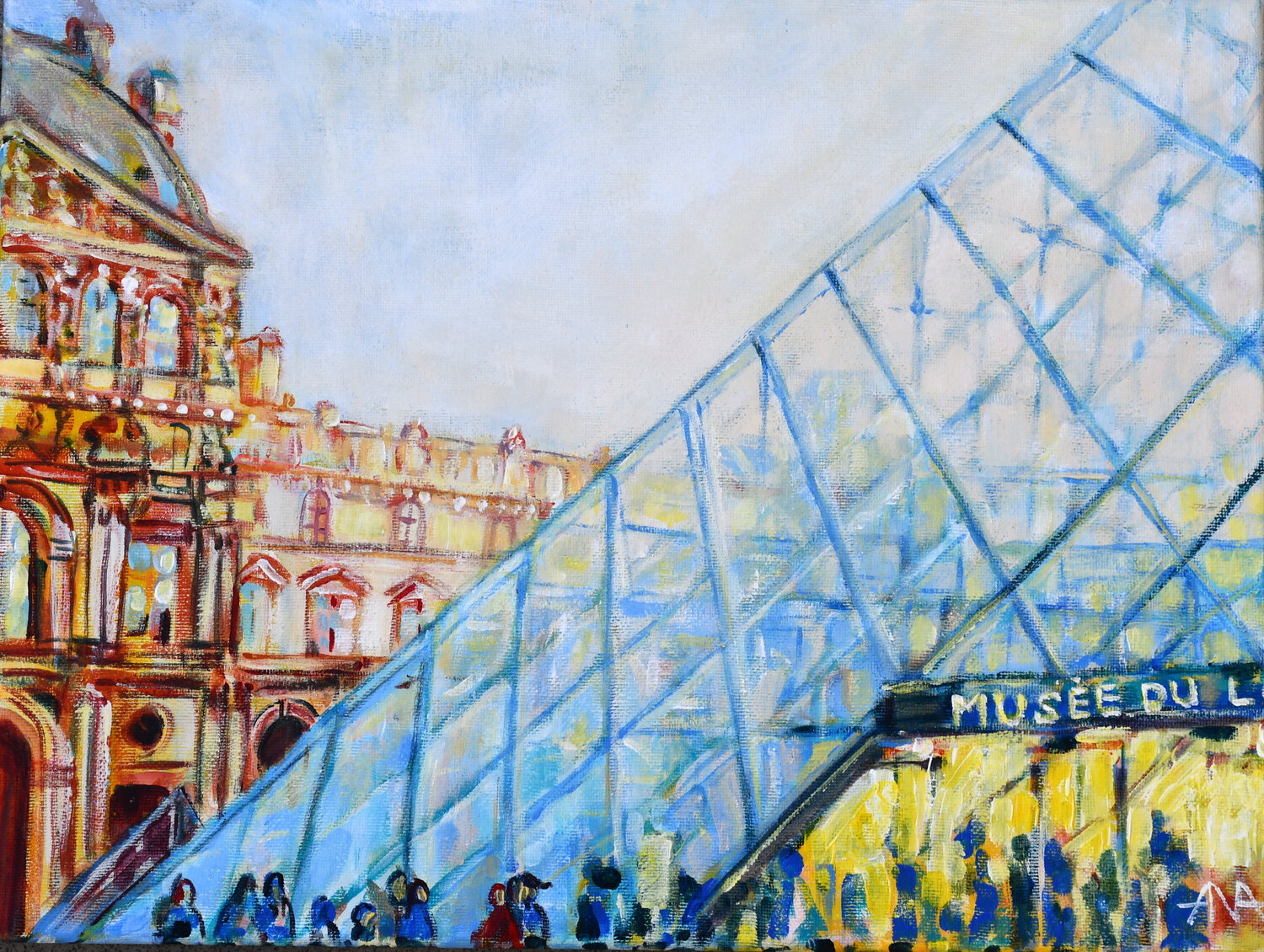 The magic in the Louvre is about to begin. Ana Smarż Original painting for sale