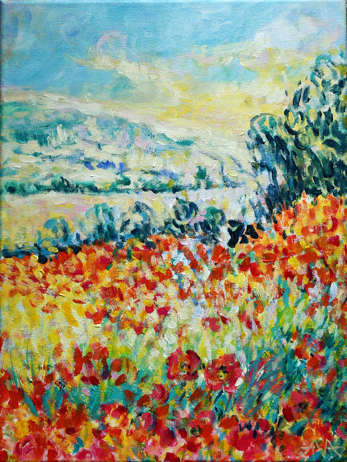 Flowery Meadow Ana Smarż Original painting for sale