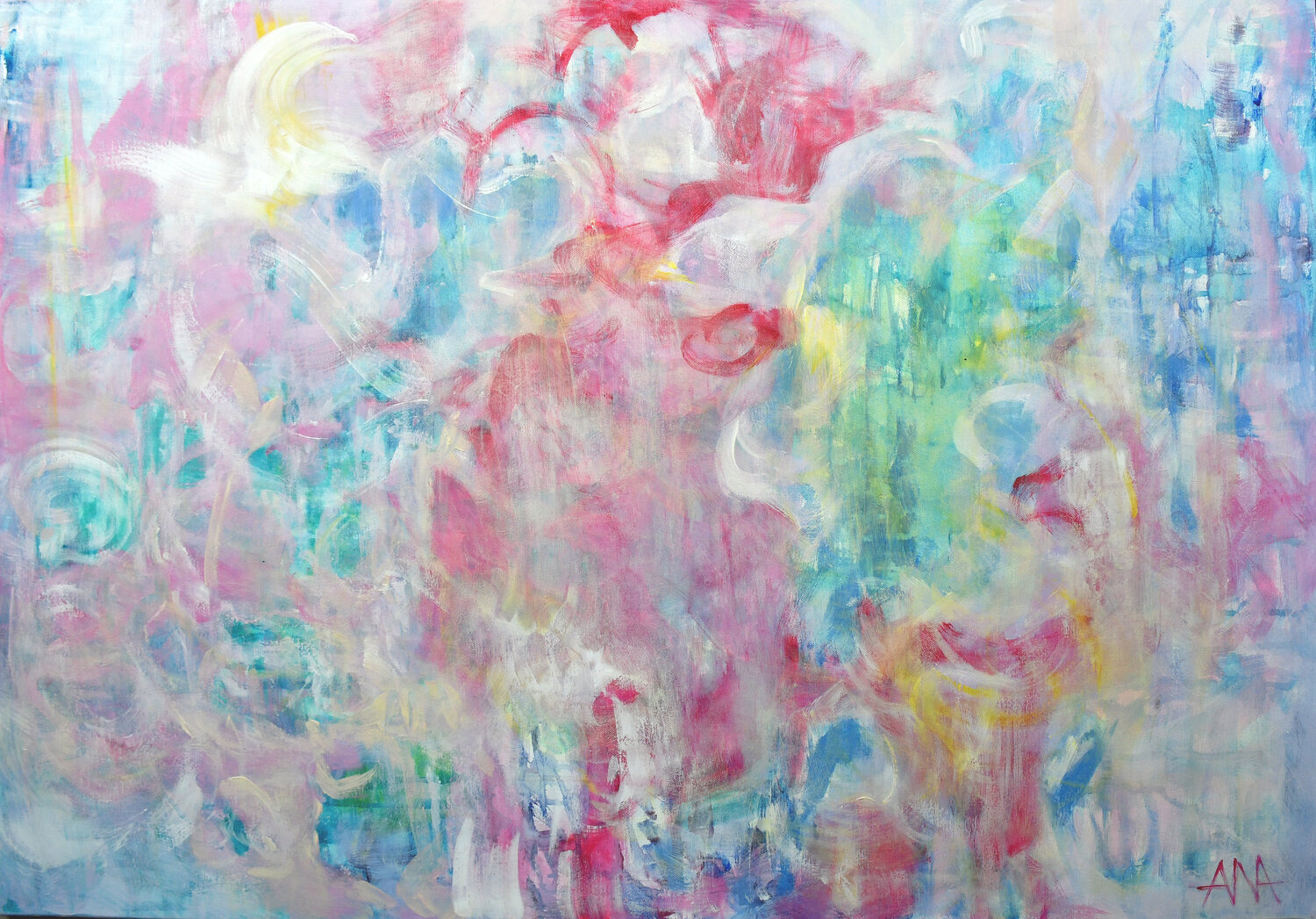 The sun dances in the water Ana Smarż Original painting for sale