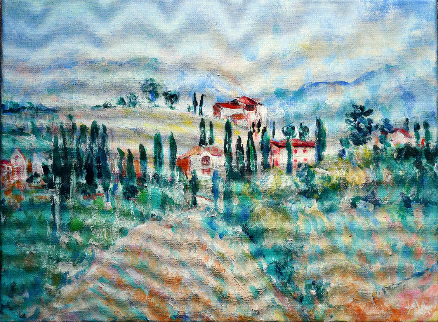 My next holiday in Tuscany - Tuscan Dreams Ana Smarż Original painting for sale
