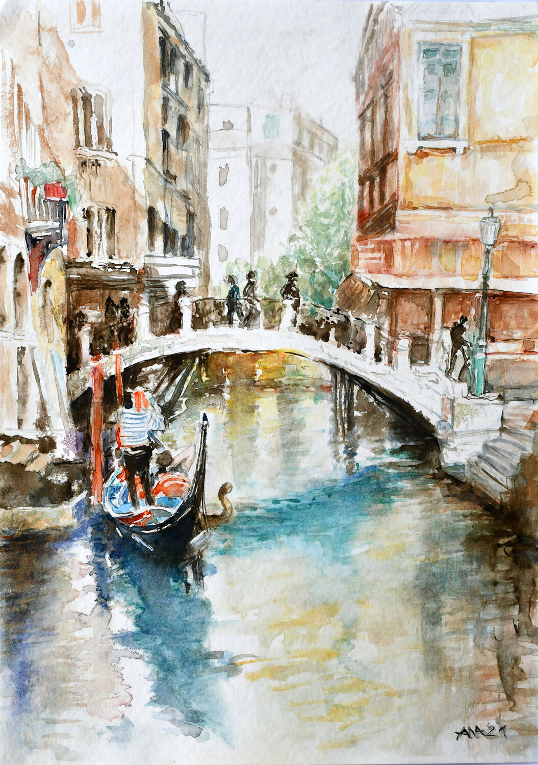 Canal Melody Ana Smarż Original painting for sale