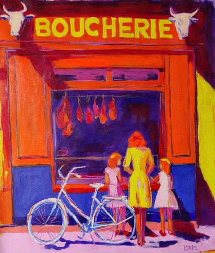 La Boucherie by Serge Berezjak, Painting for Sale on Select