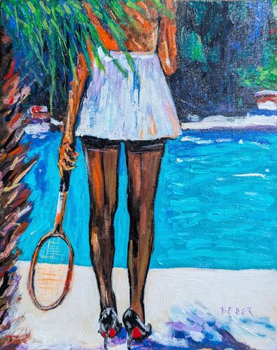 Tennis Elegance by Serge Berezjak, Painting for Sale on Select