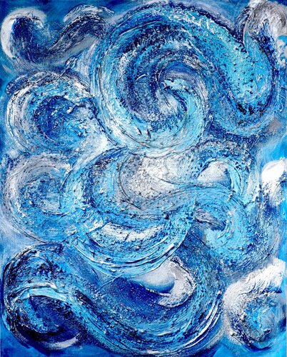ブルードラゴンF30 by yuko kimura, Painting for Sale on Select