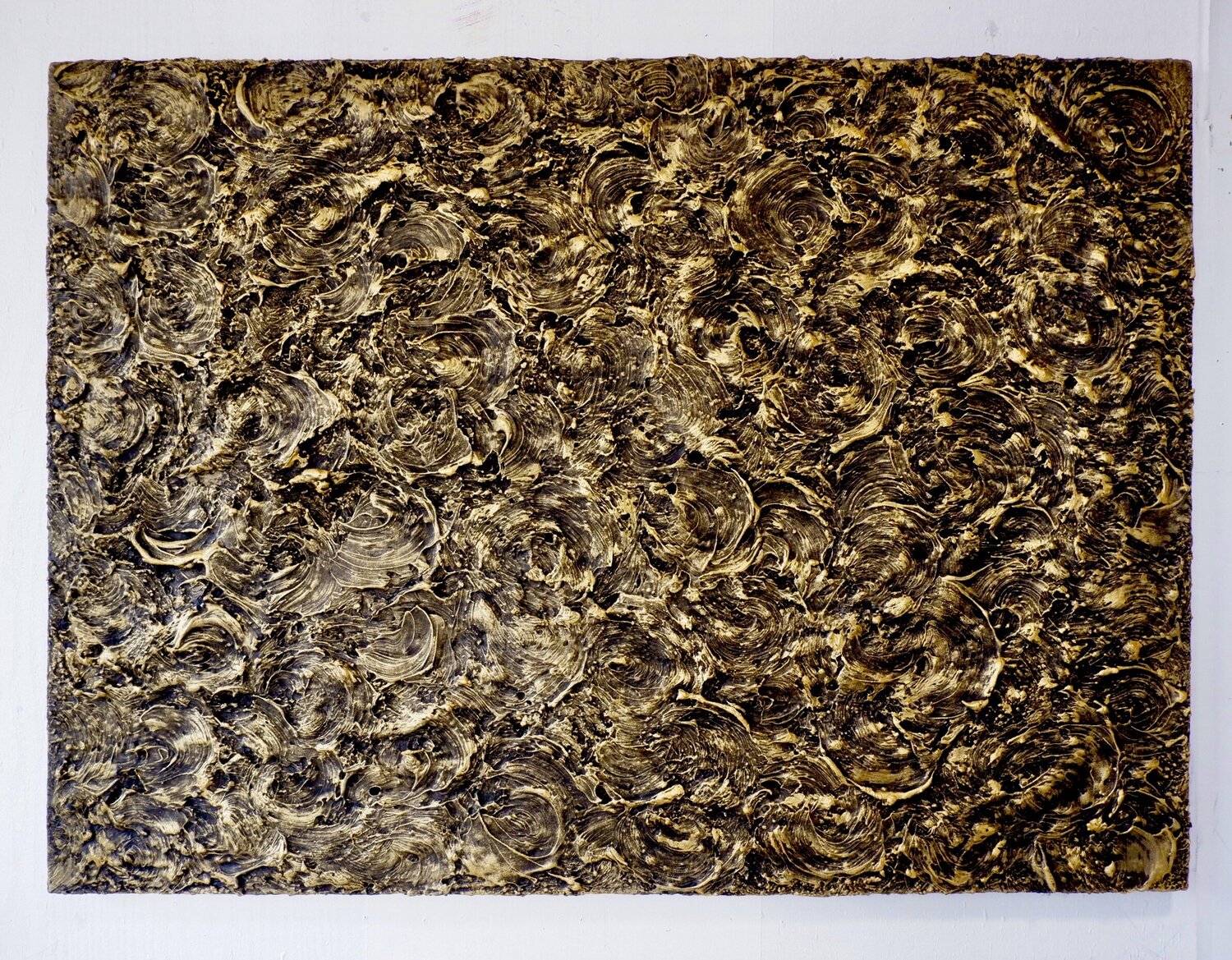 ゴールドとブラックのP20 yuko kimura Original painting for sale
