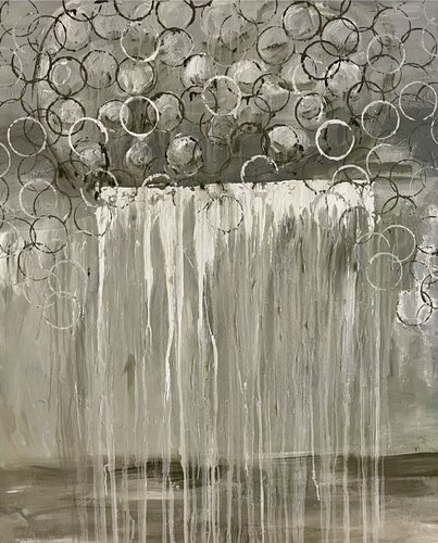 Looking Through the Rain by Jacquilyn Eusanio, Painting for Sale on Select