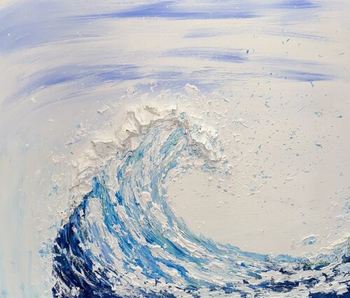 Beach Waves by Jacquilyn Eusanio, Painting for Sale on Select