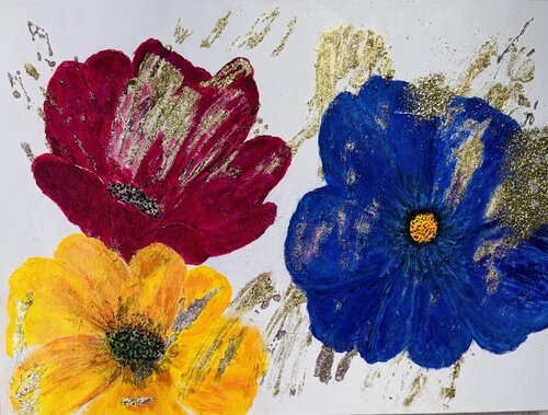 Fun Flowers by Jacquilyn Eusanio, Painting for Sale on Select