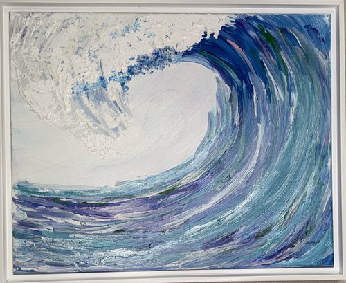 Relaxing Wave by Jacquilyn Eusanio, Painting for Sale on Select