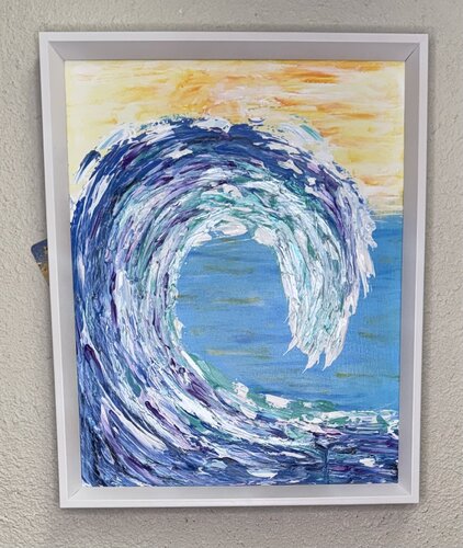 Happy Wave by Jacquilyn Eusanio, Painting for Sale on Select
