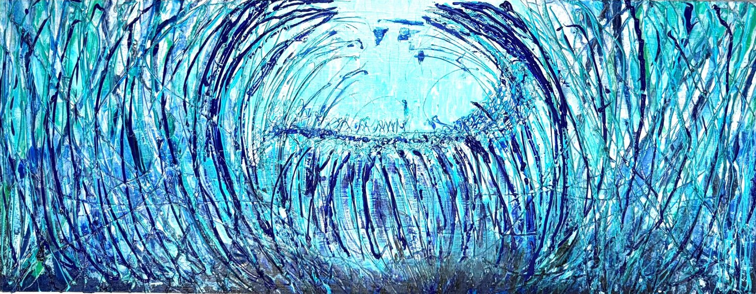 Teal Waters Jacquilyn Eusanio Original painting for sale