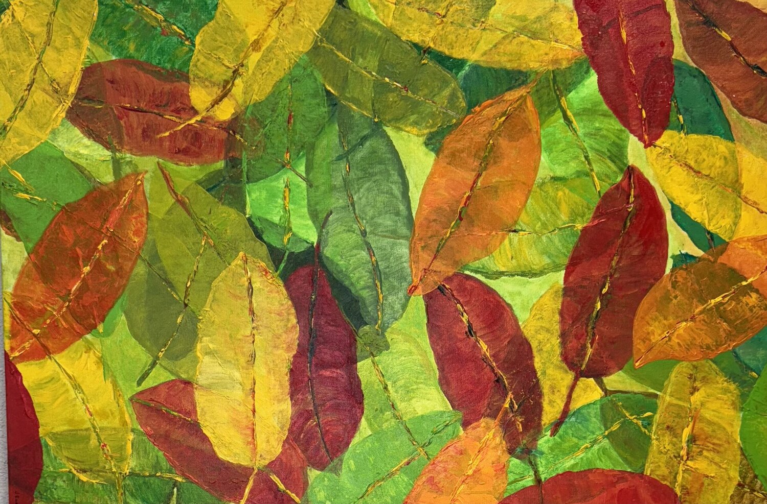 FL Leaves 1 Jacquilyn Eusanio Original painting for sale
