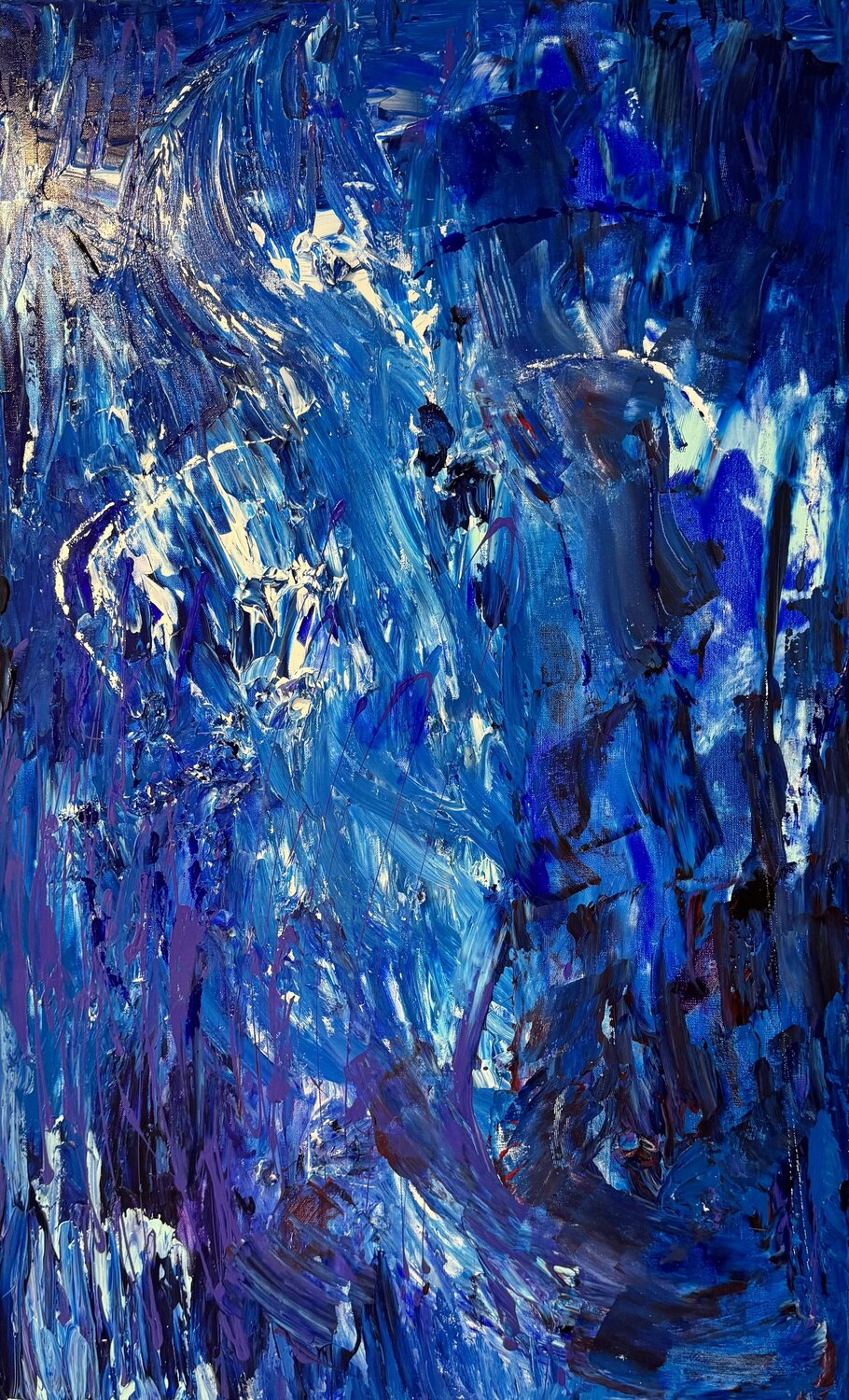 Blue Jacquilyn Eusanio Original painting for sale