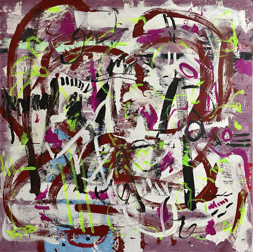 „Getaktetes Tosen“ by simon thon, Painting for Sale on Select