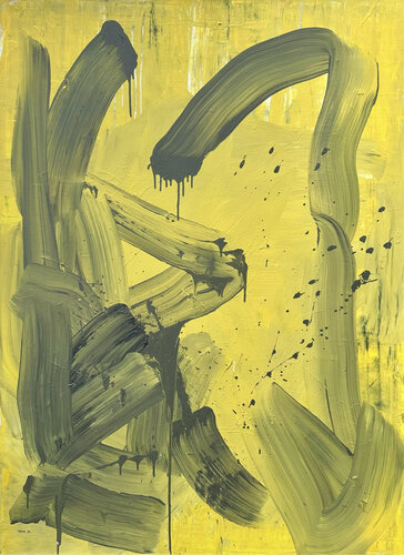 „Sitzender Mann in Zeiten der Veränderung“ by simon thon, Painting for Sale on Select