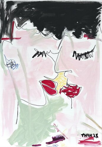 "Beinahe Berührung“ by simon thon, Painting for Sale on Select