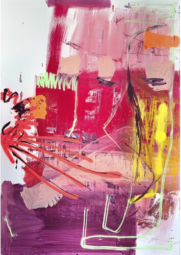 "Das hier lässt sich nicht beruhigen" by simon thon, Painting for Sale on Select